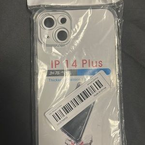 Clear iPhone 14 plus case plus charger cord